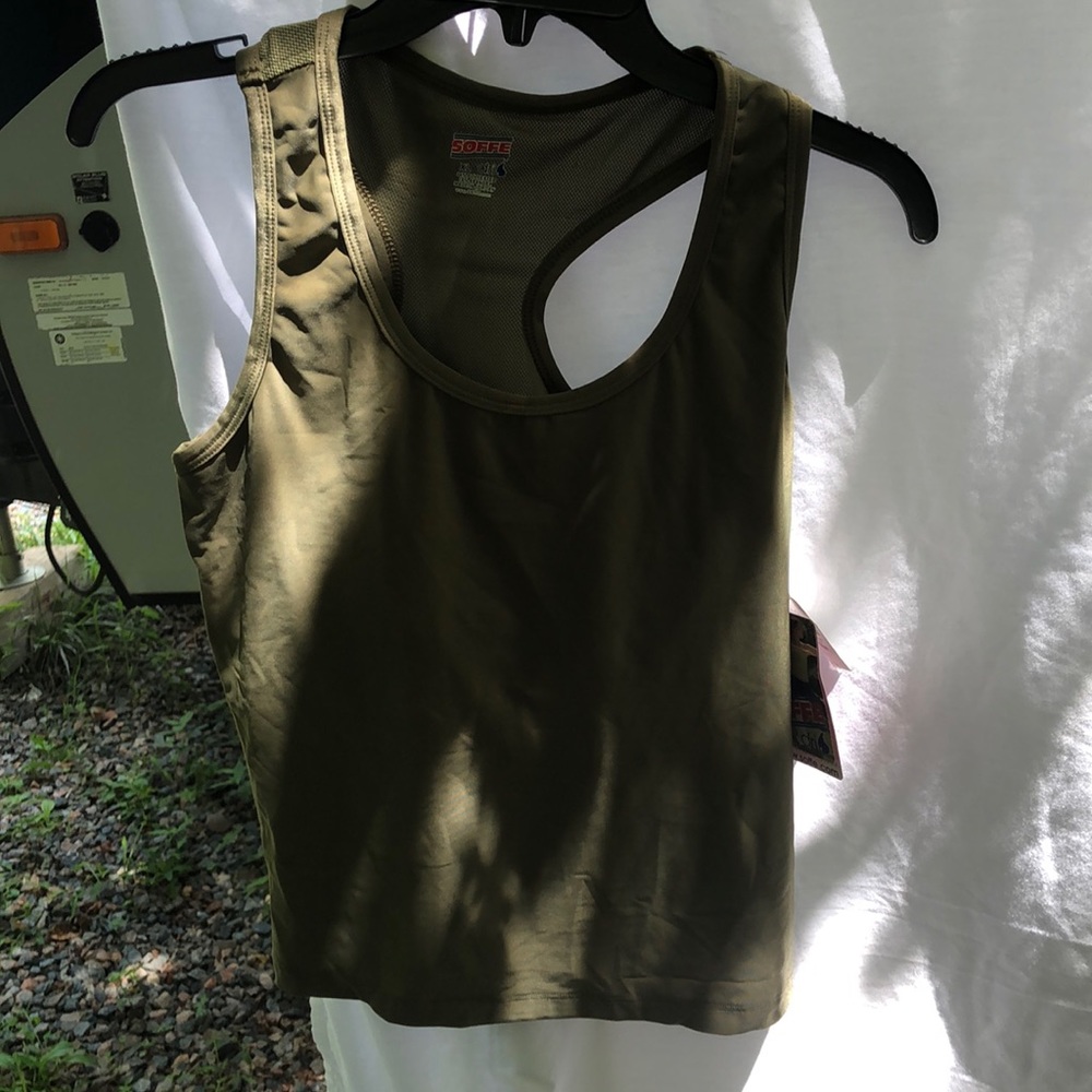 Green new Soffee wicking sports top, size XL with tags.
